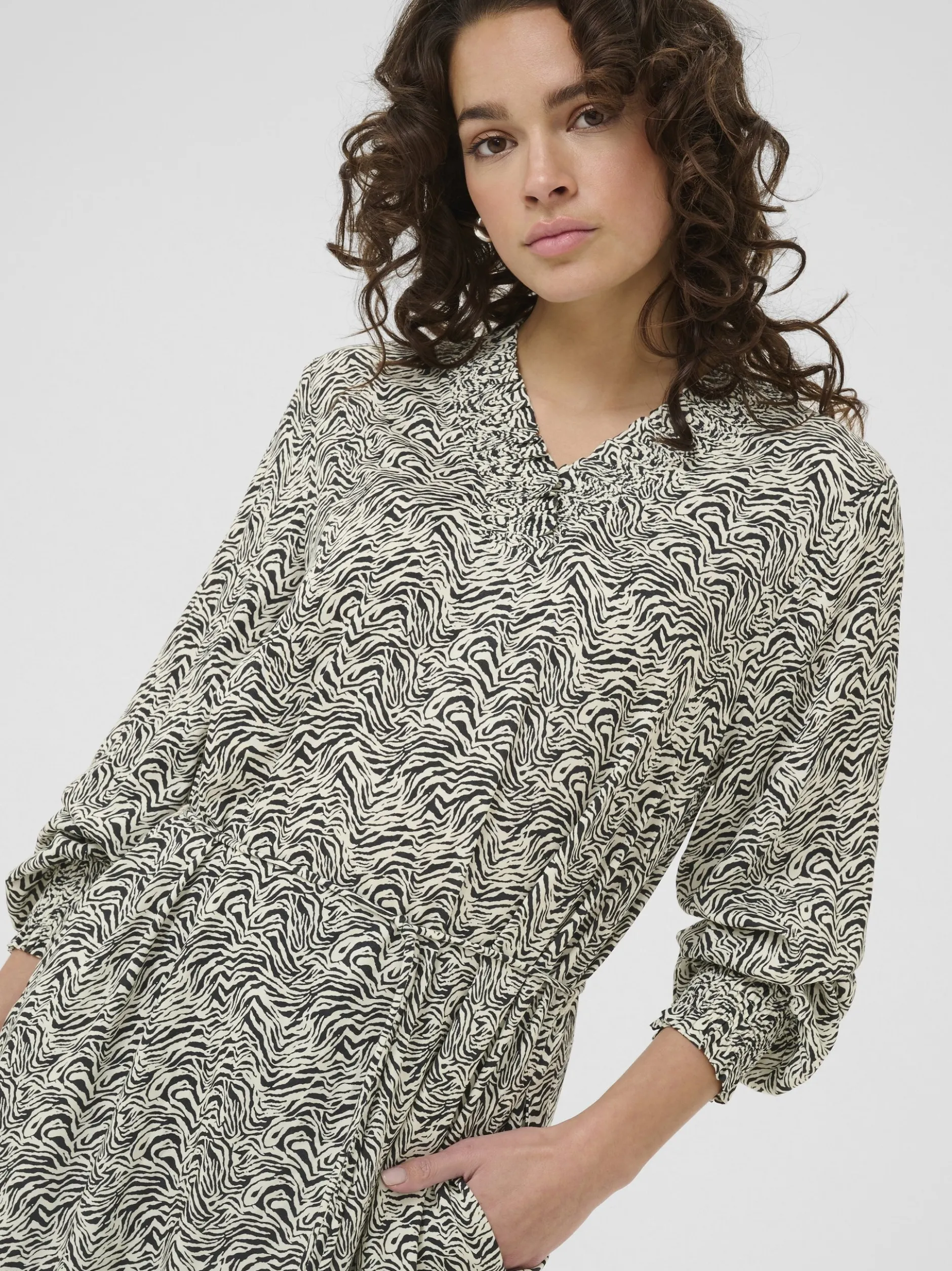 Kaffe Damen Kleid KAmiriam in anthrazit