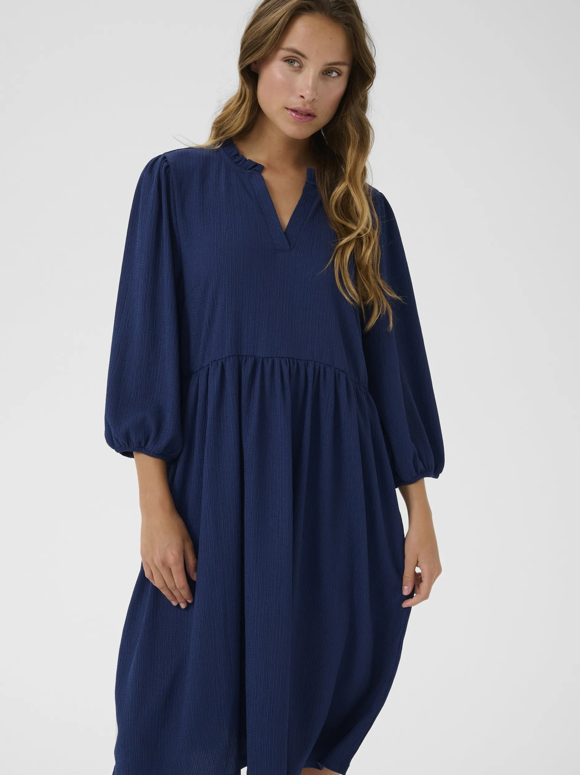 Kaffe Damen Kleid KAmolly in blau