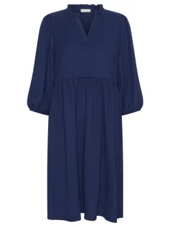 Kaffe Damen Kleid KAmolly in blau