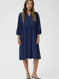 Kaffe Damen Kleid KAmolly in blau