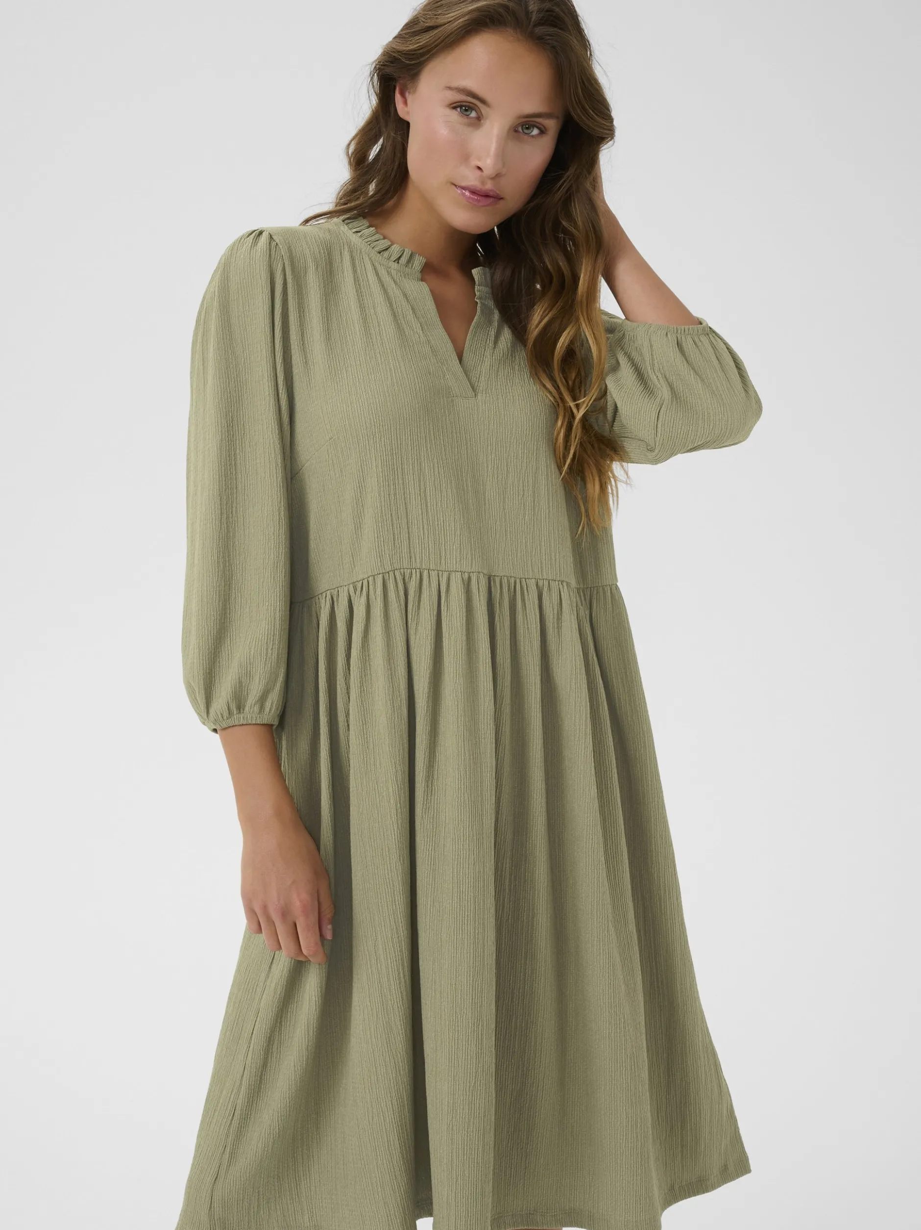Kaffe Damen Kleid KAmolly in grün
