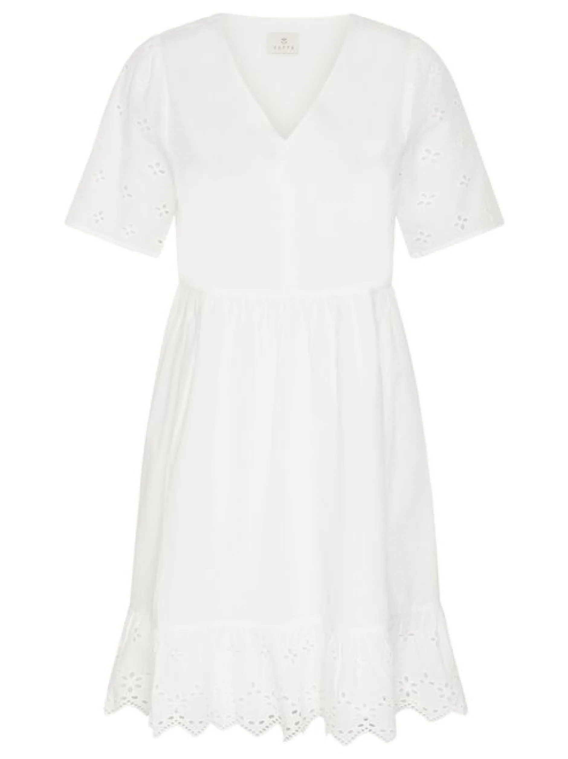Kaffe Damen Kleid KAmolly in weiß