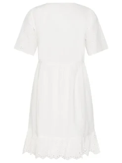 Kaffe Damen Kleid KAmolly in weiß