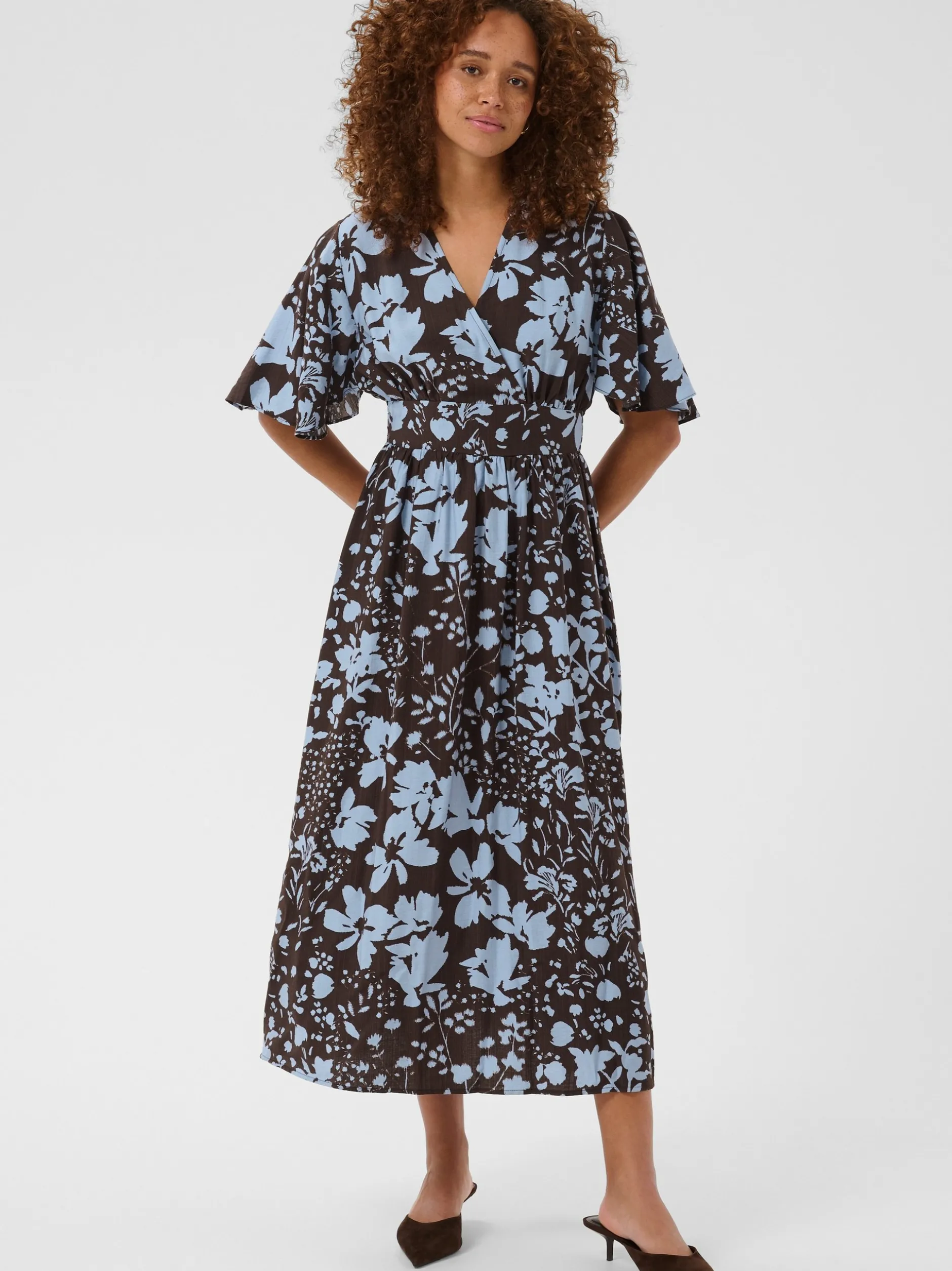 Kaffe Damen Kleid KAnadira in braun