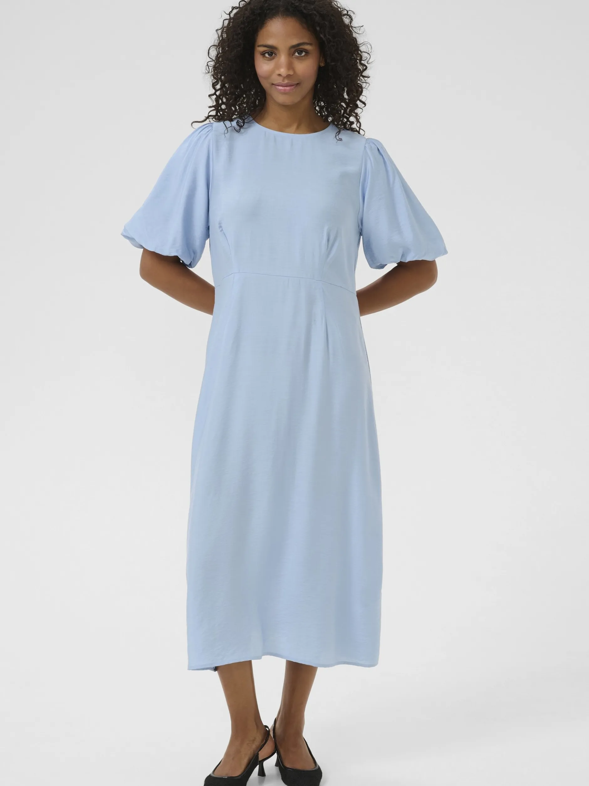 Kaffe Damen Kleid KApaco in hellblau