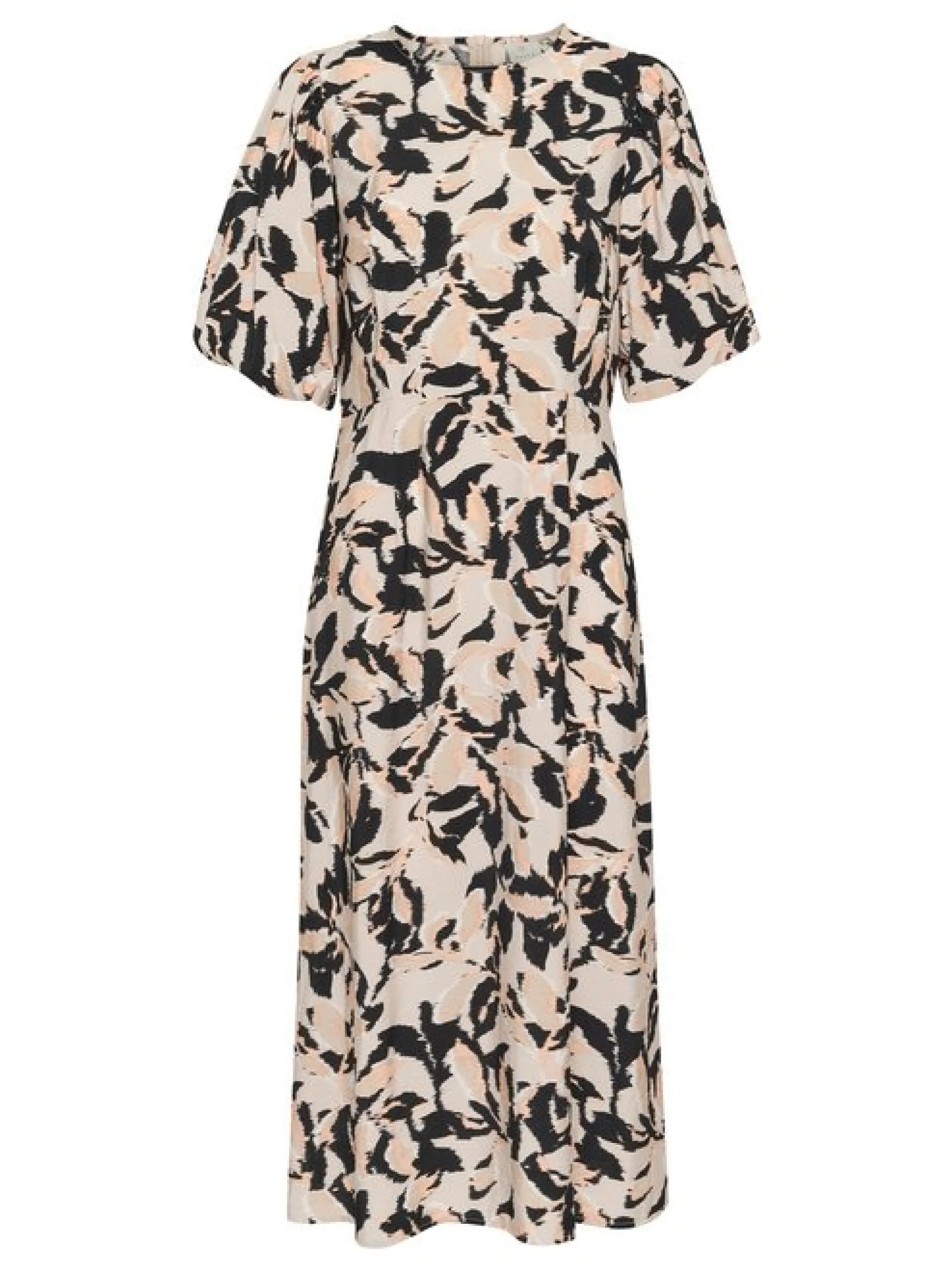 Kaffe Damen Kleid KApaco in sand mehrfarbig