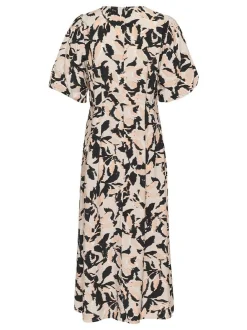 Kaffe Damen Kleid KApaco in sand mehrfarbig
