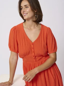 Kaffe Damen Kleid KAronna in orange