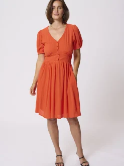 Kaffe Damen Kleid KAronna in orange