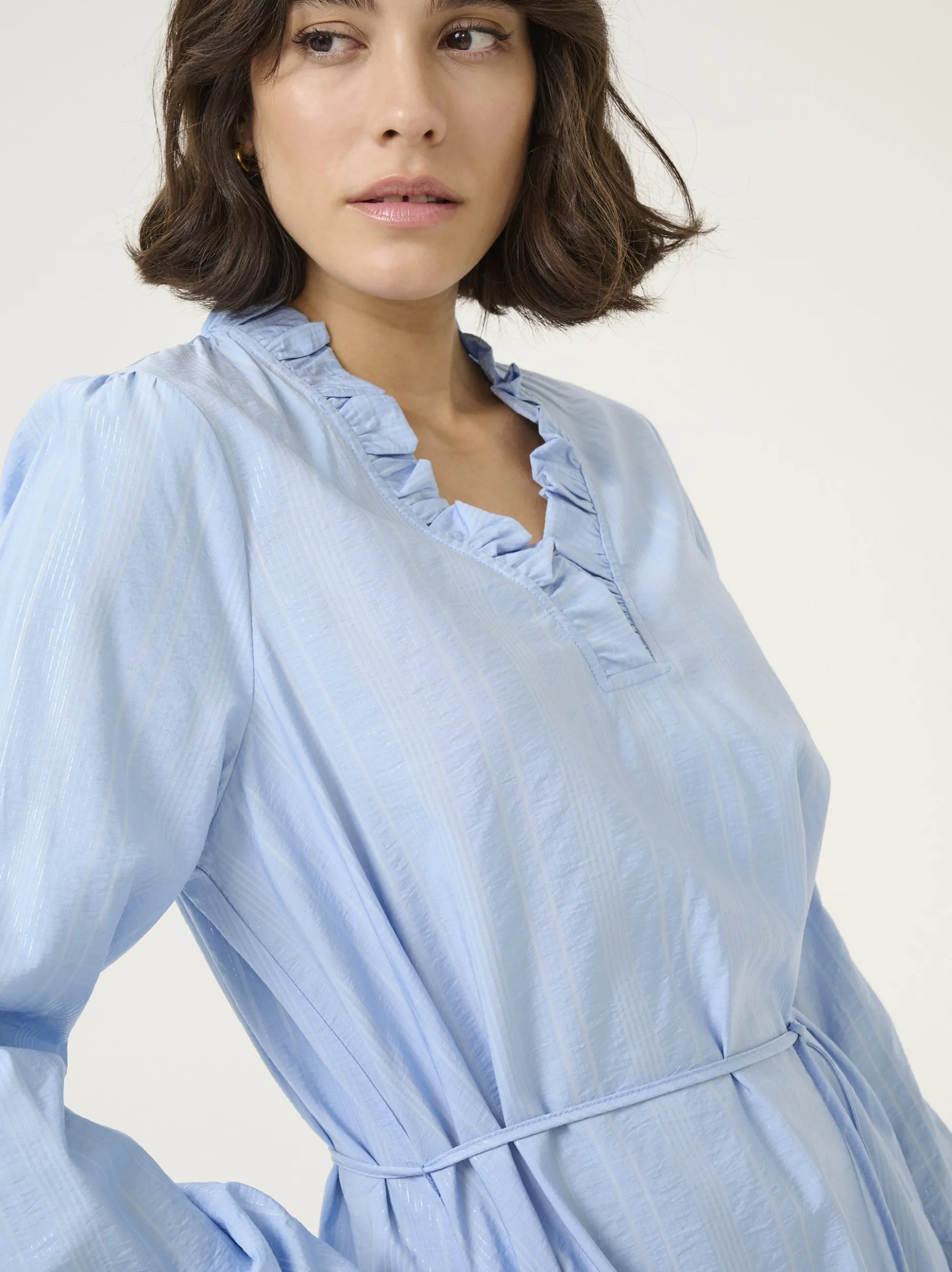 Kaffe Damen Kleid KAsanni in hellblau