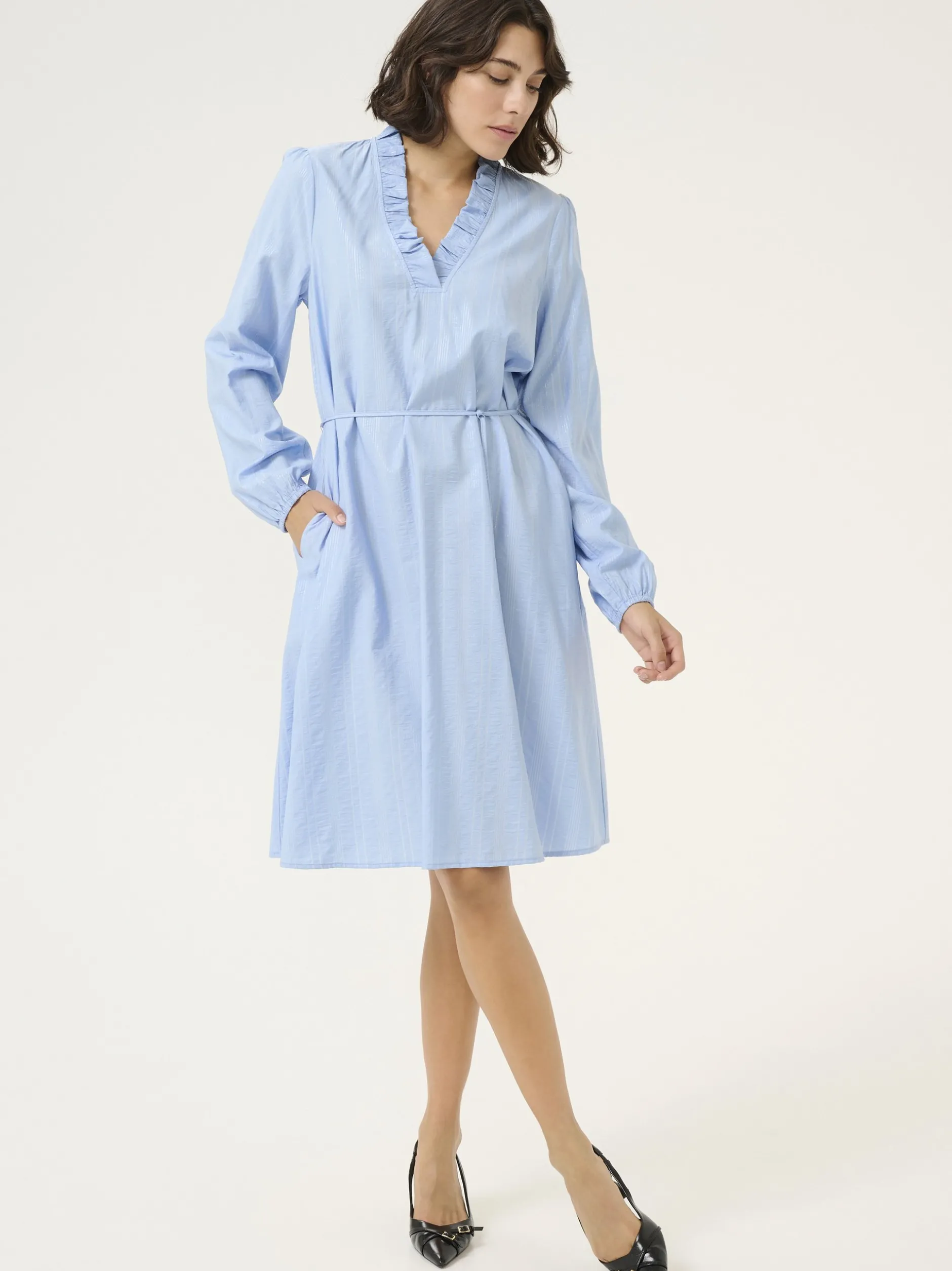 Kaffe Damen Kleid KAsanni in hellblau