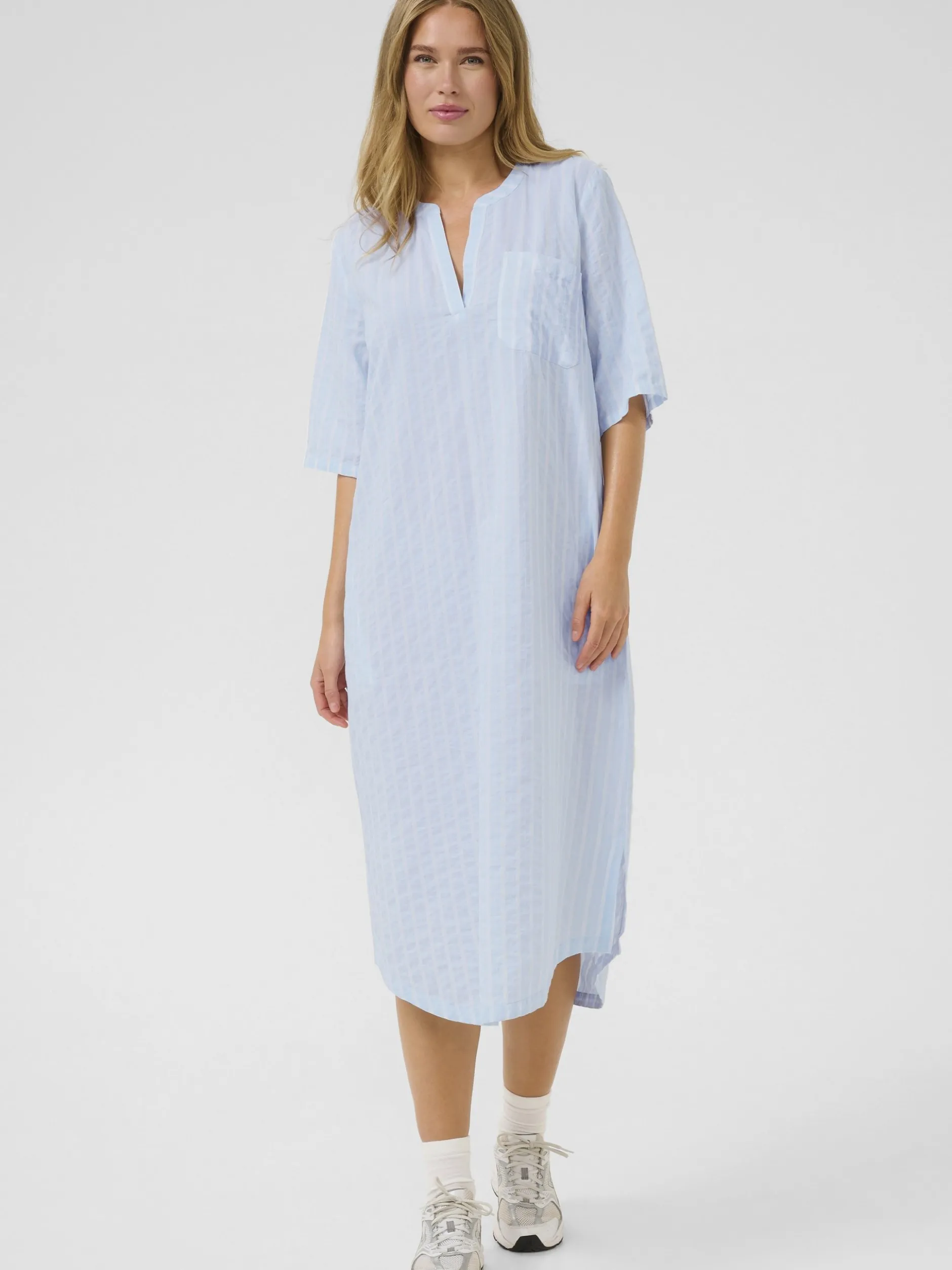 Kaffe Damen Kleid KAsara in blau