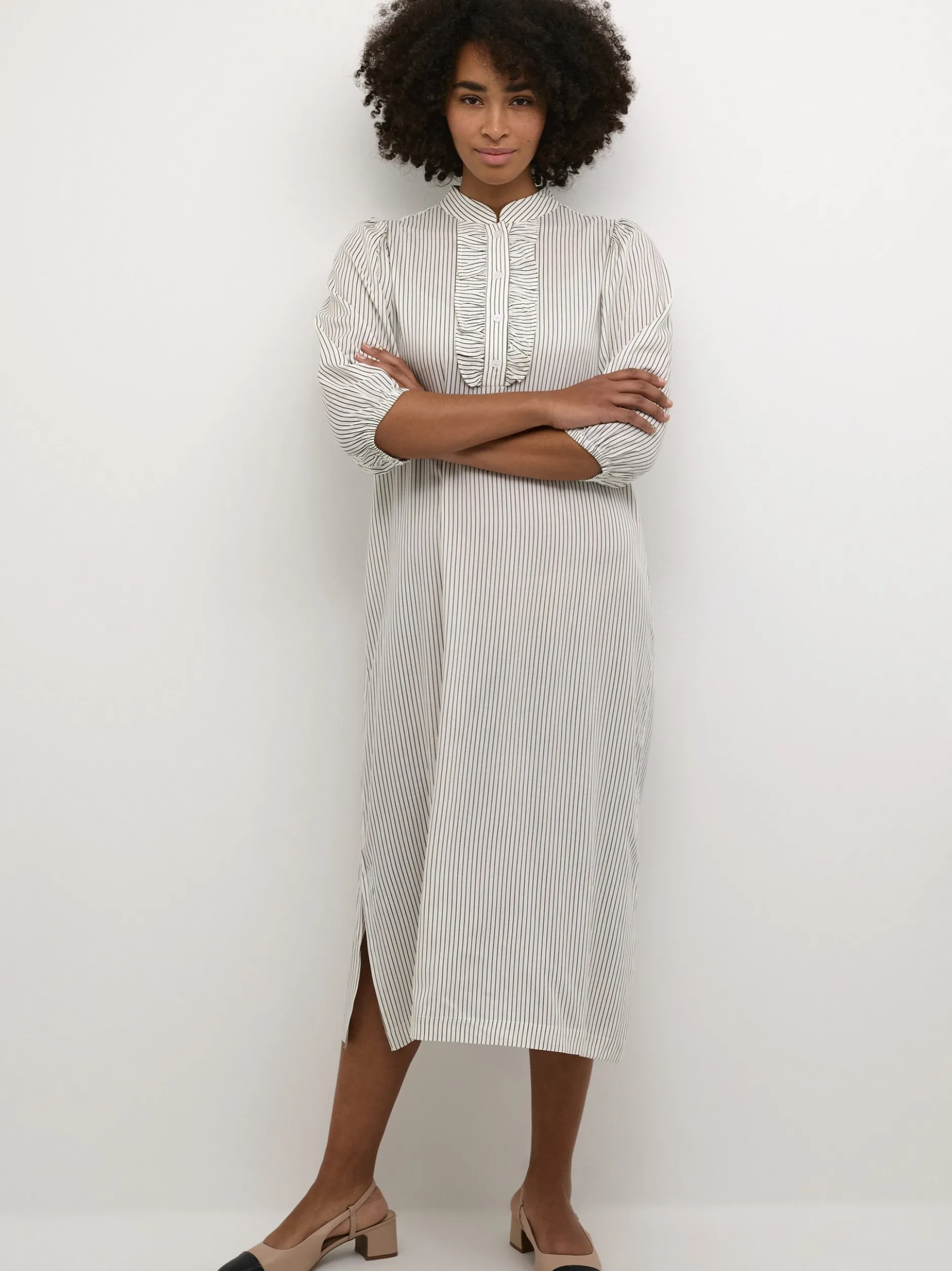 Kaffe Damen Kleid KAsidsel in ecru