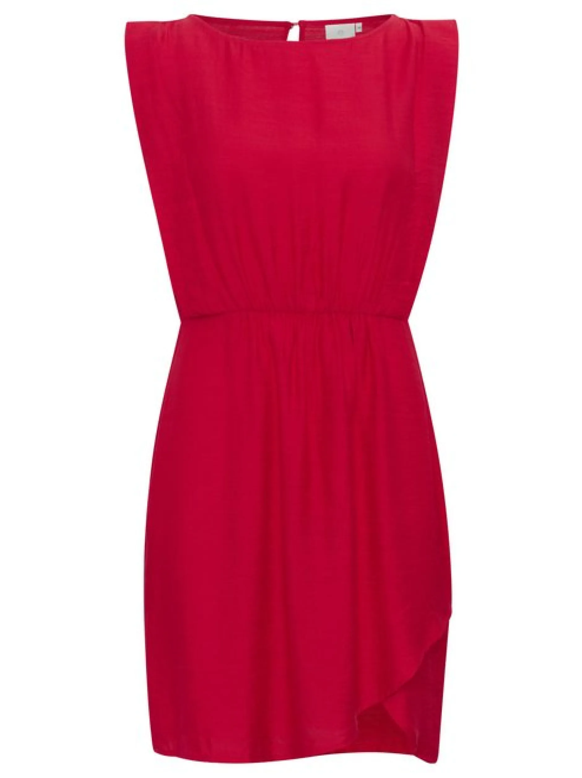 Kaffe Damen Kleid KAteri Elastische Taille in rot