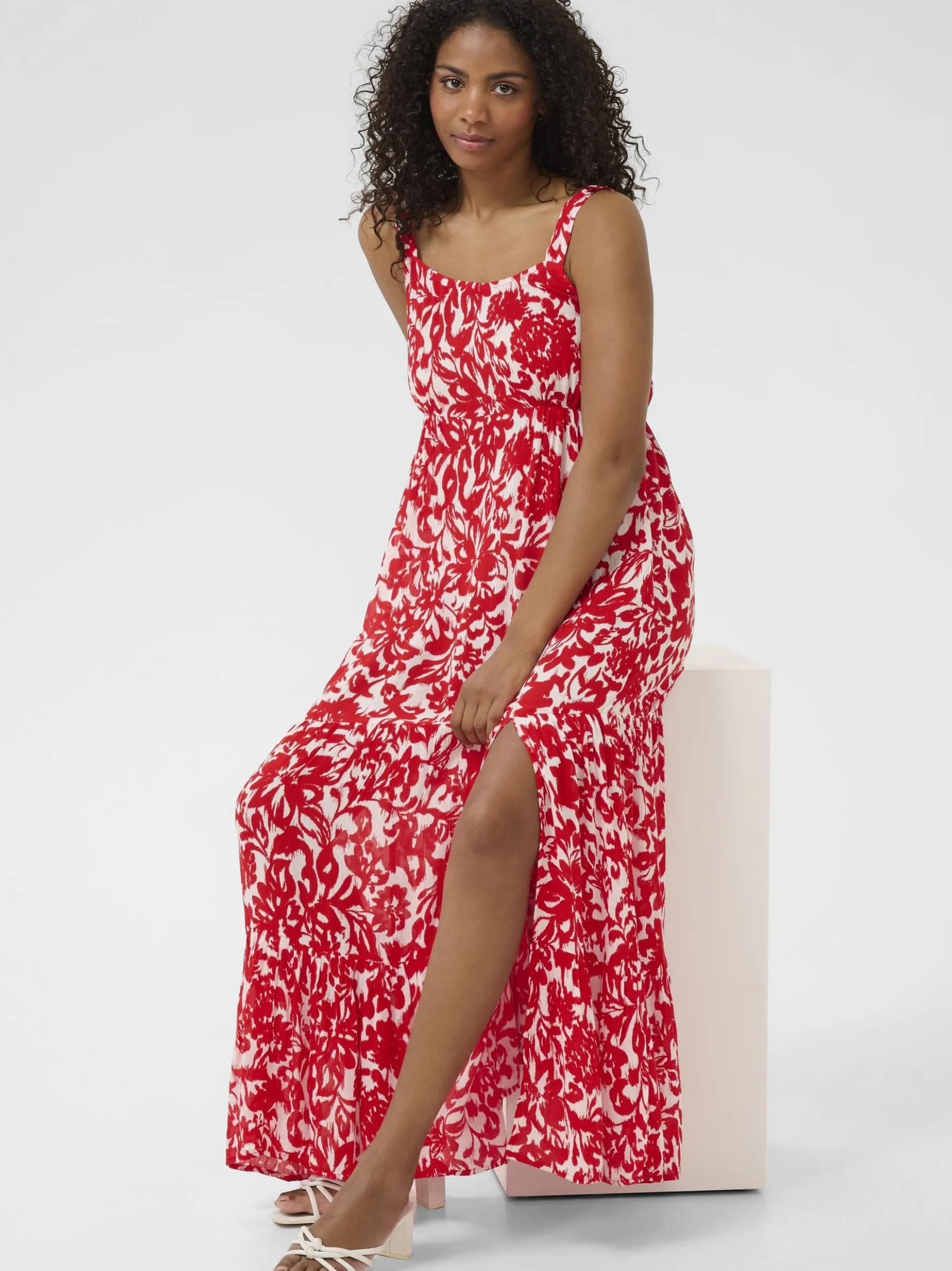 Kaffe Damen Kleid KAvalery in rot