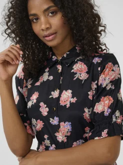 Kaffe Damen Kleid KAvelana in schwarz
