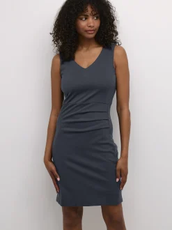 Kaffe Damen Kleid Sara in blau