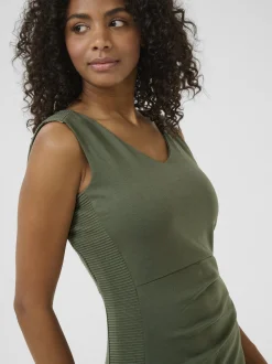 Kaffe Damen Kleid Sara in grün