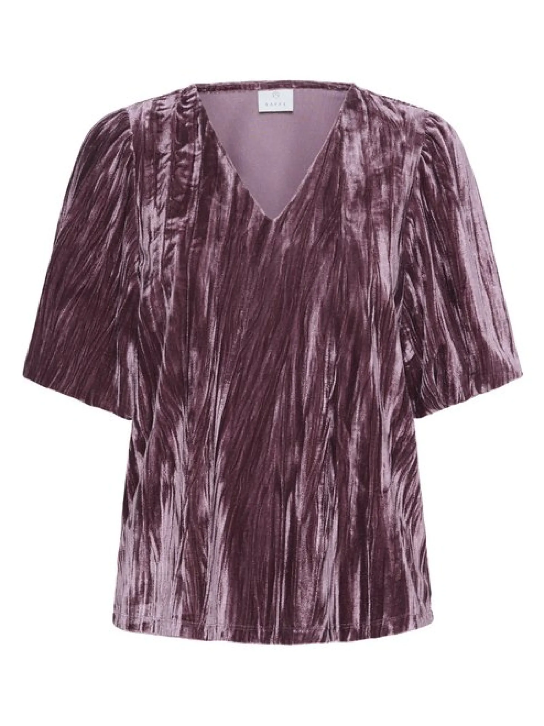 Kaffe Damen Kurzarm-Bluse KAelva in lila