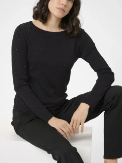 Kaffe Damen Langarmshirt KAminna in schwarz