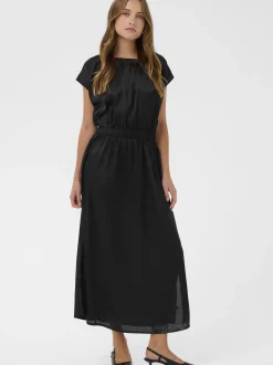 Kaffe Damen Maxikleid KAamara Normale Passform in schwarz