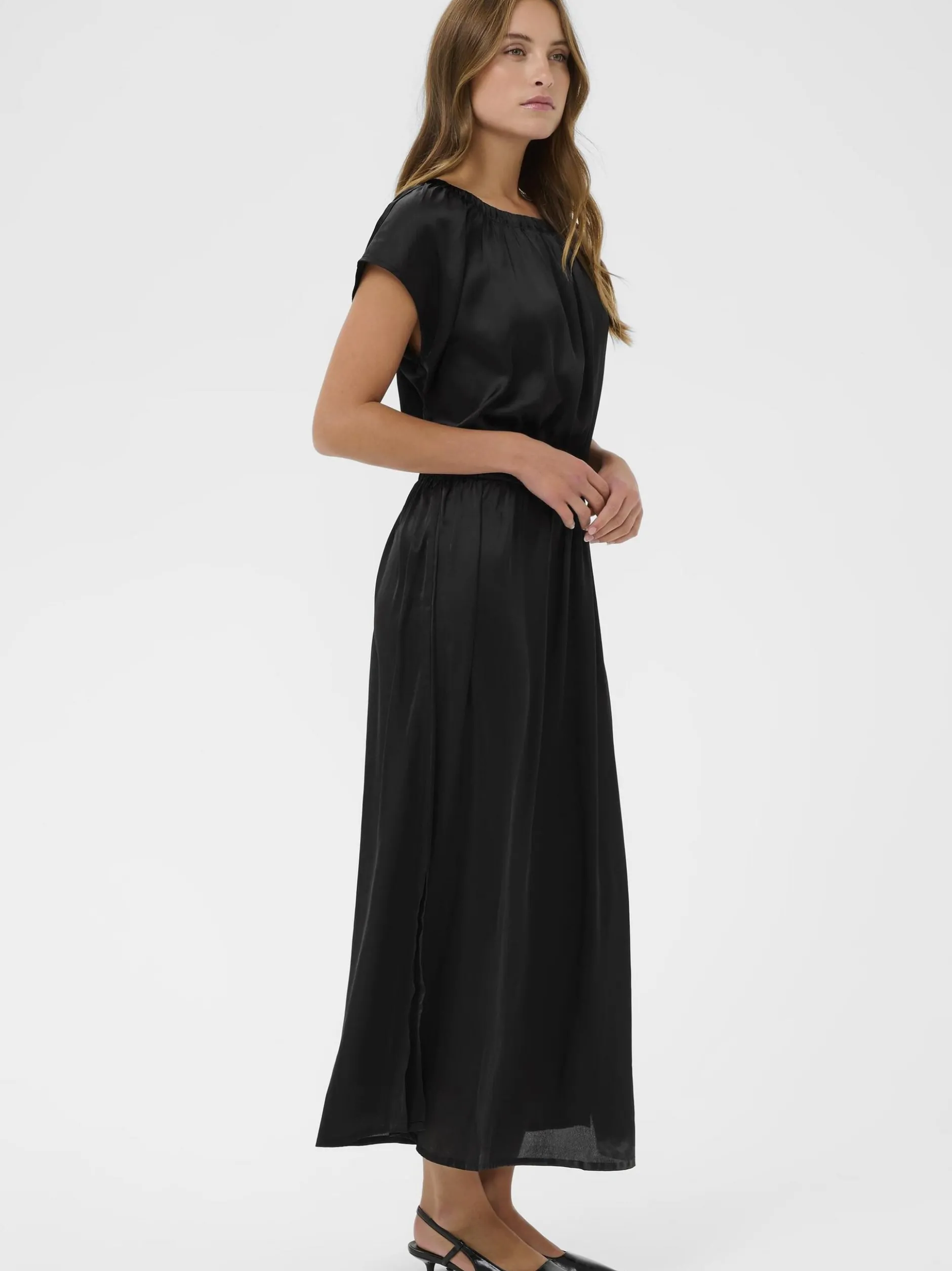 Kaffe Damen Maxikleid KAamara Normale Passform in schwarz
