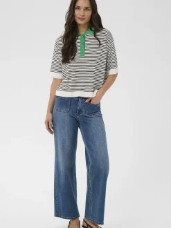 Kaffe Damen Poloshirt KAlizza in weiß