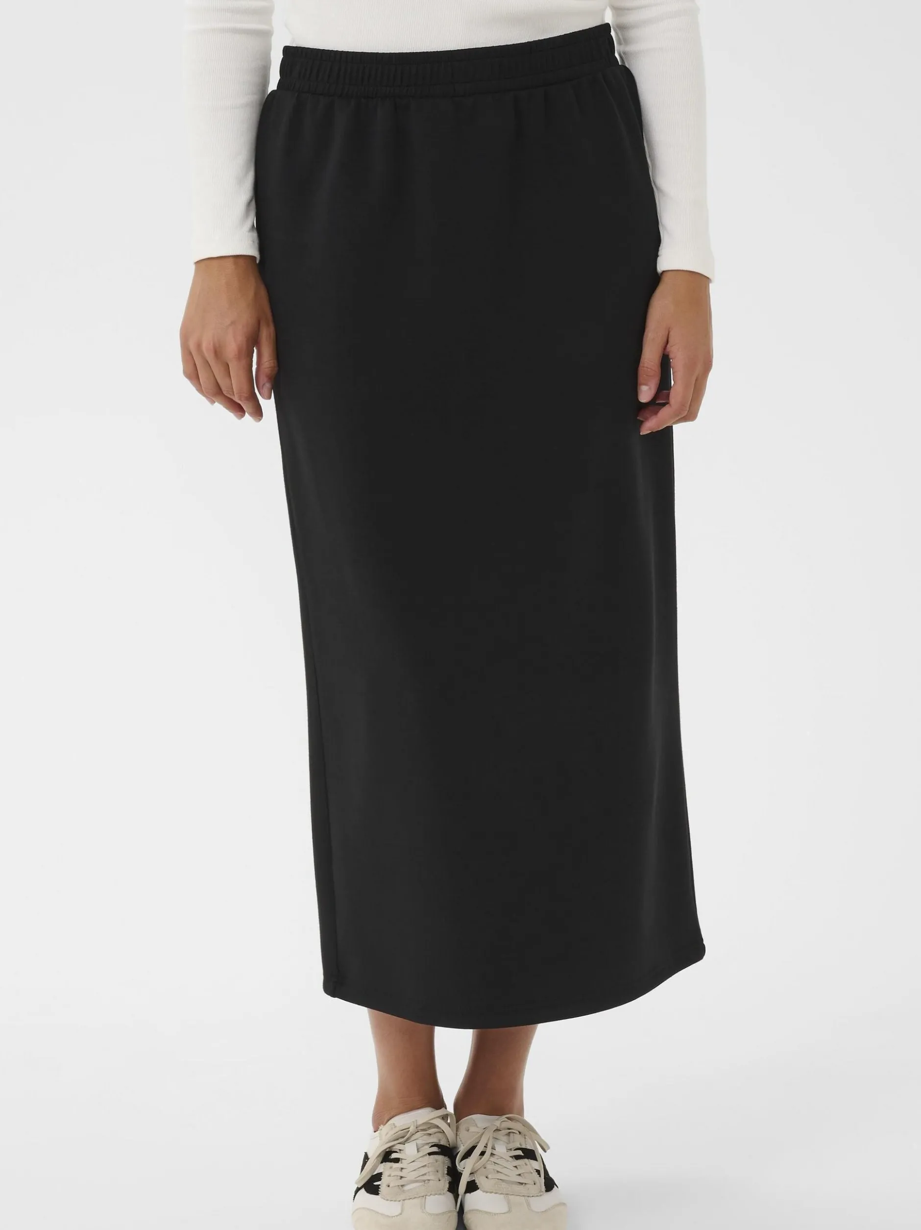 Kaffe Damen Rock KAannika Elastische Taille in schwarz