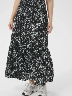 Kaffe Damen Rock KAbeathe Elastische Taille in schwarz