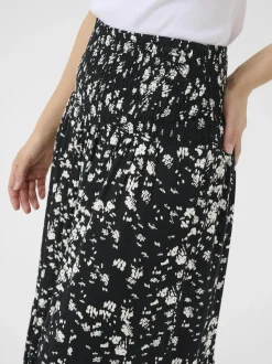 Kaffe Damen Rock KAbeathe Elastische Taille in schwarz
