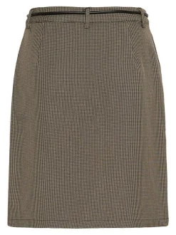 Kaffe Damen Rock KAelyah Hohe Taille in beige