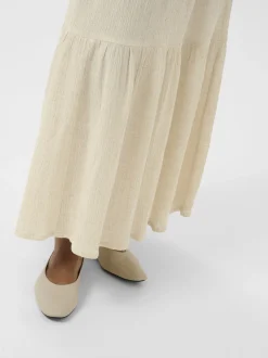 Kaffe Damen Rock KAgitte Elastische Taille in beige