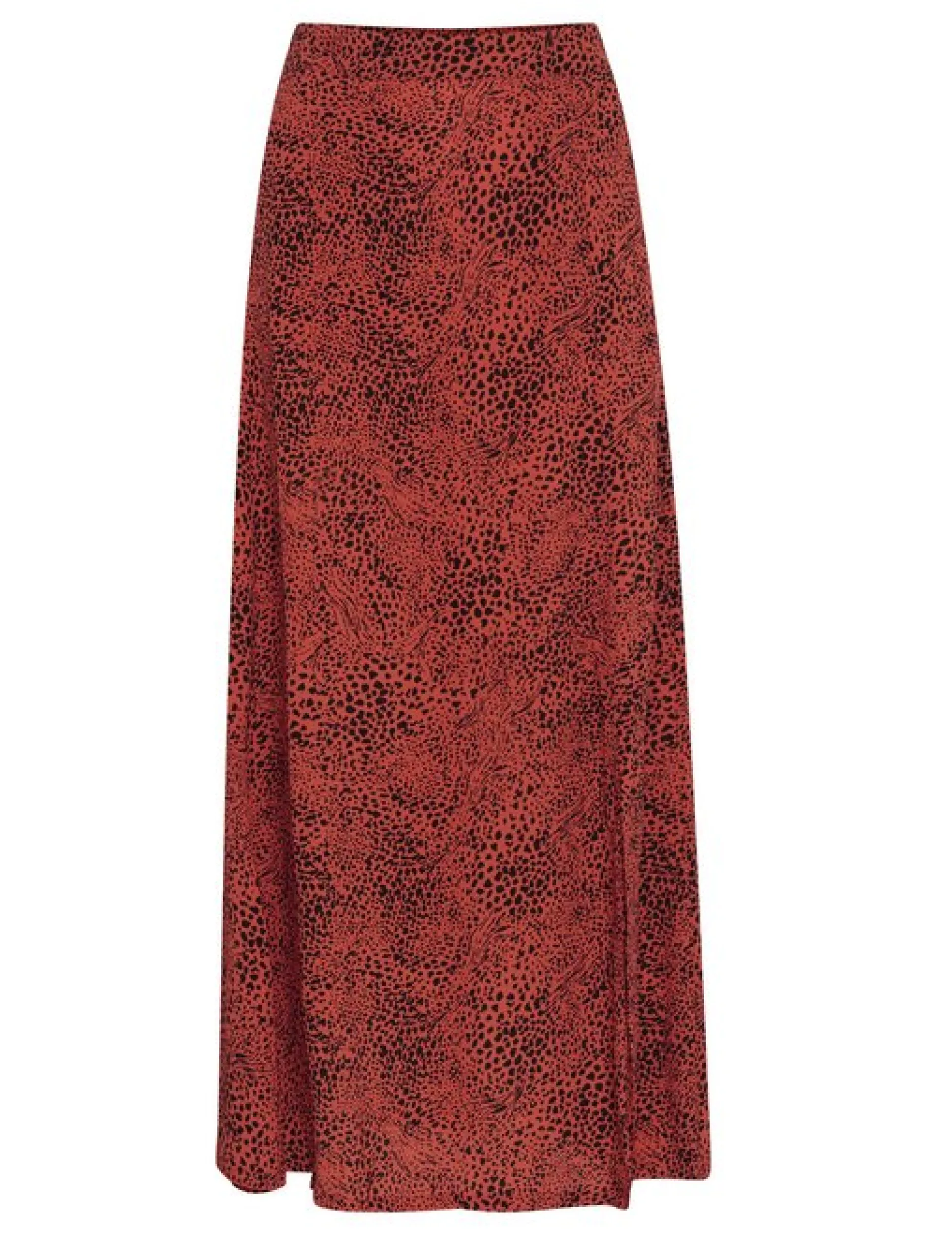 Kaffe Damen Rock KAliana Elastische Taille in rot schwarz