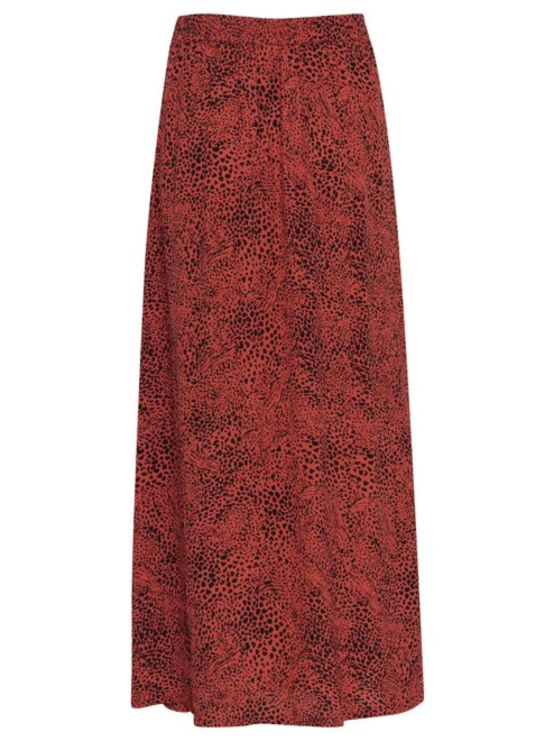 Kaffe Damen Rock KAliana Elastische Taille in rot schwarz