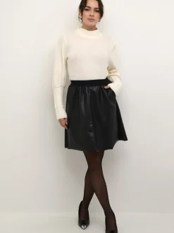 Kaffe Damen Rock KAmikka in schwarz