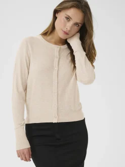 Kaffe Damen Strickjacke KAamalia in ecru