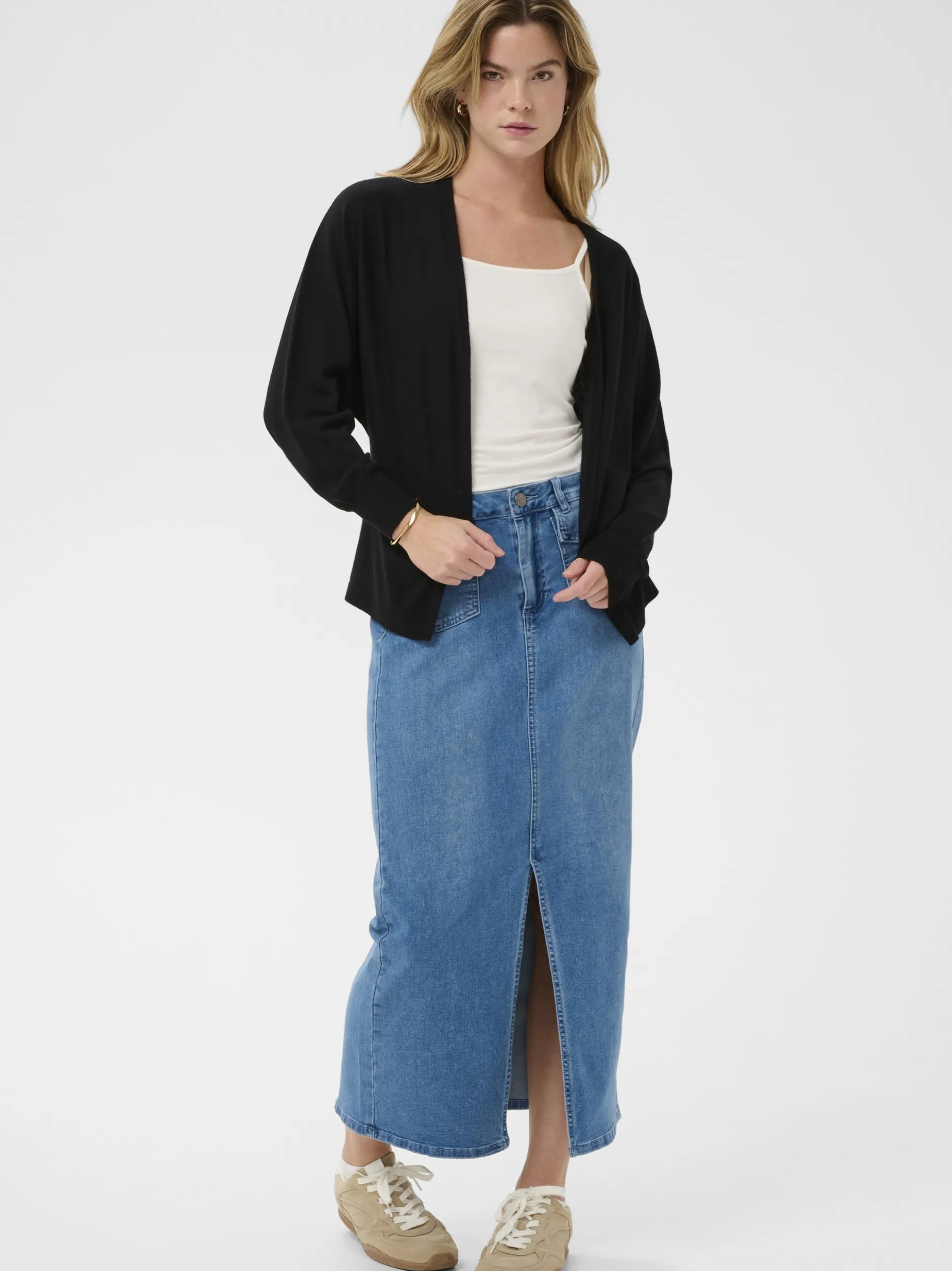 Kaffe Damen Strickjacke KAlizza in schwarz