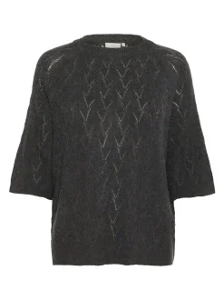 Kaffe Damen Strickpullover KAtiana in anthrazit