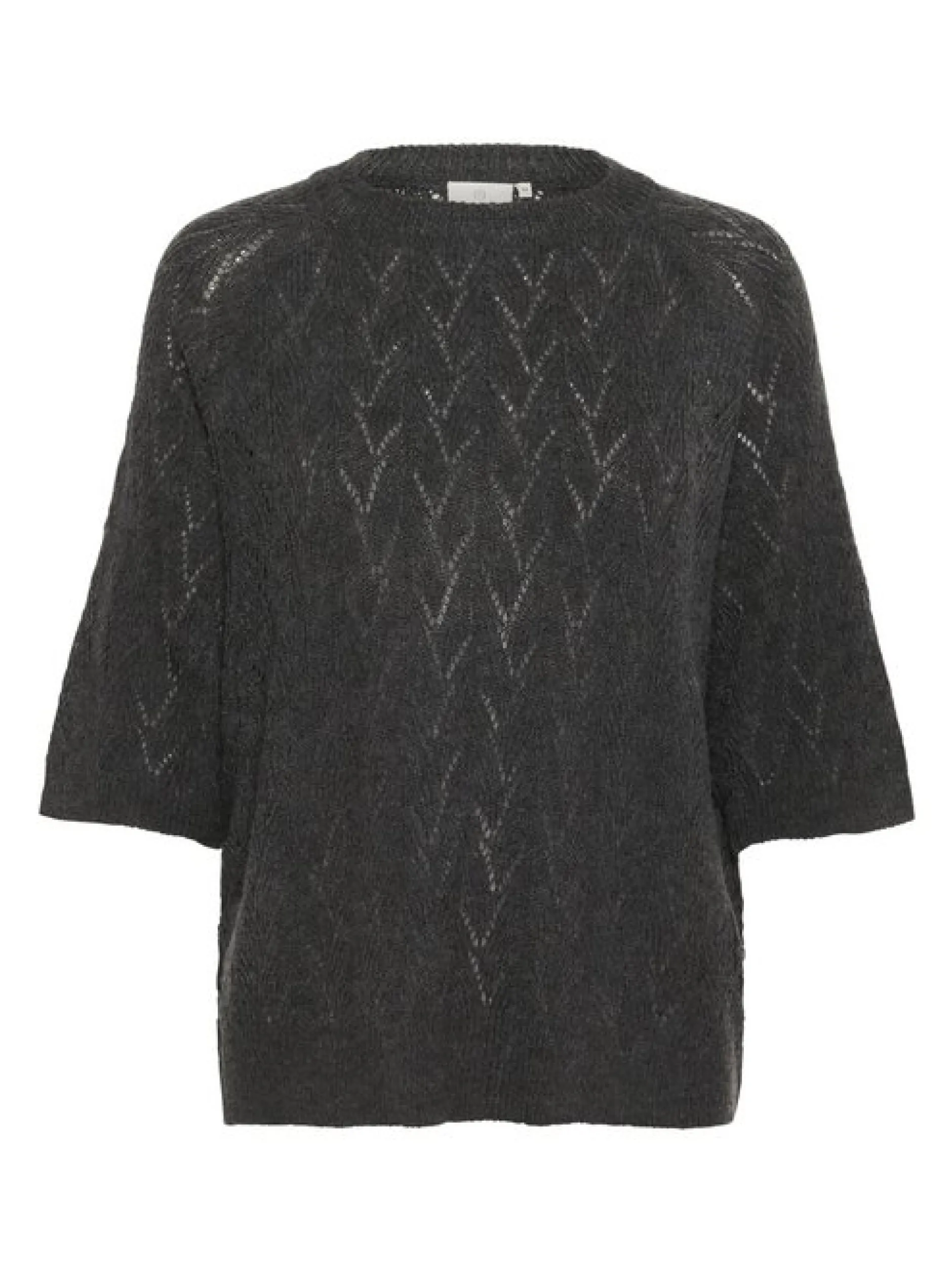 Kaffe Damen Strickpullover KAtiana in anthrazit