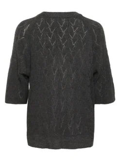 Kaffe Damen Strickpullover KAtiana in anthrazit