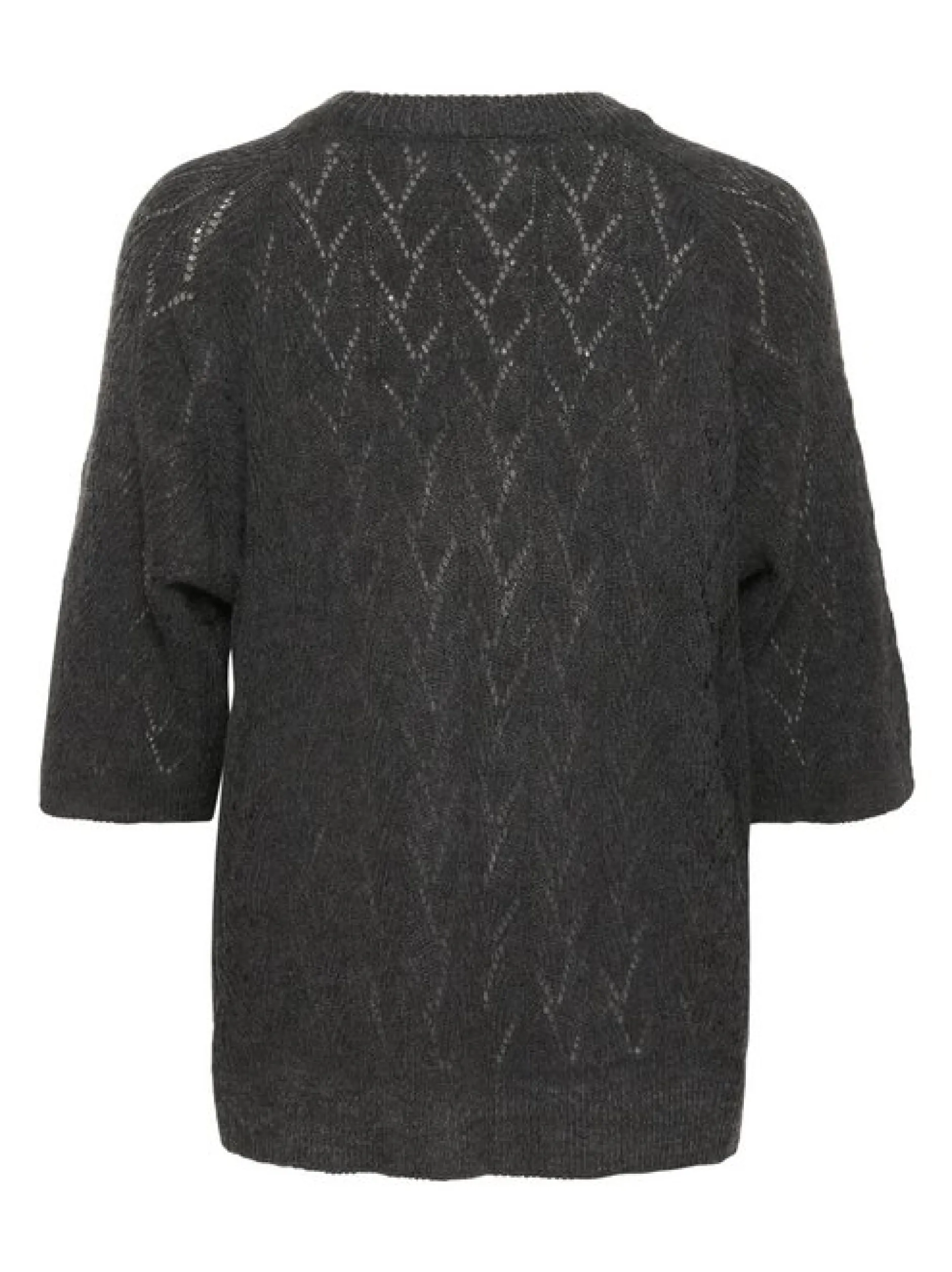 Kaffe Damen Strickpullover KAtiana in anthrazit