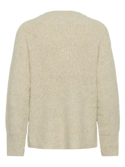 Kaffe Damen Strickpullover KAelina in kitt
