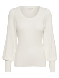 Kaffe Damen Strickpullover KAdora in weiß