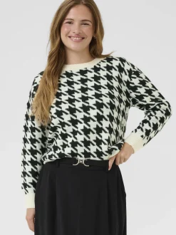 Kaffe Damen Strickpullover KAcarol in weiß