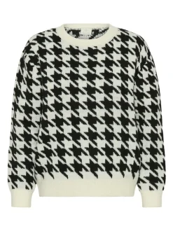 Kaffe Damen Strickpullover KAcarol in weiß