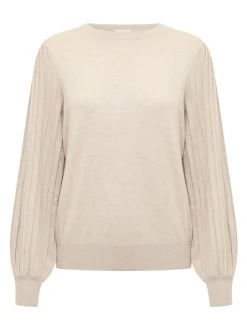 Kaffe Damen Strickpullover KAlone in sand