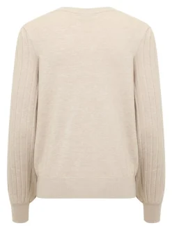 Kaffe Damen Strickpullover KAlone in sand