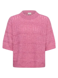 Kaffe Damen Strickpullover KAmonia in pink