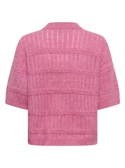 Kaffe Damen Strickpullover KAmonia in pink