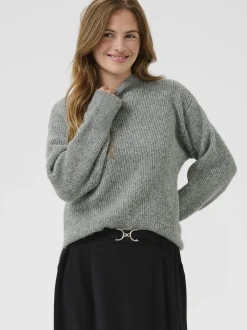 Kaffe Damen Strickpullover KAelina in grau